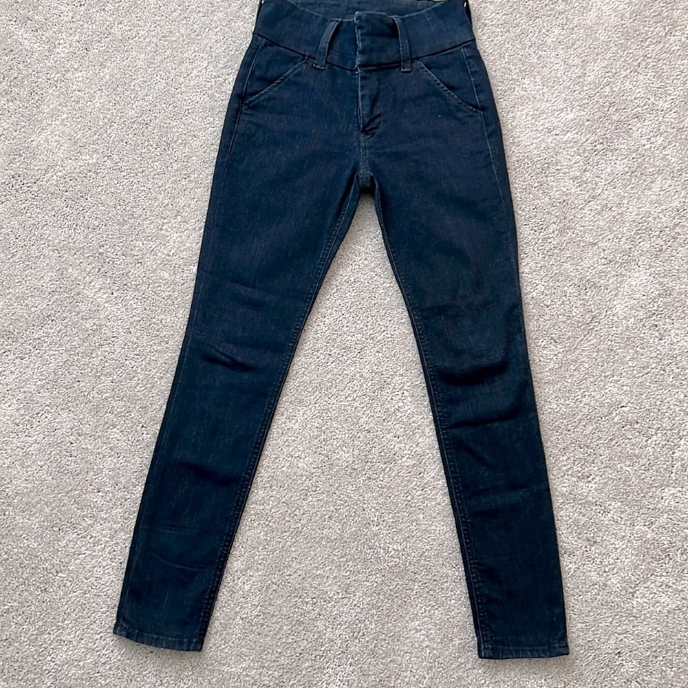 Express Women’s Stretch + High-Rise Jean Legging with Wide Waistband, S 4 Short